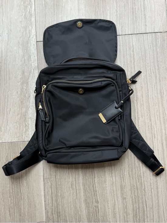 TUMI Voyageur Leeds Small Medium Black Gold Backpack NWOT $620 main image 9